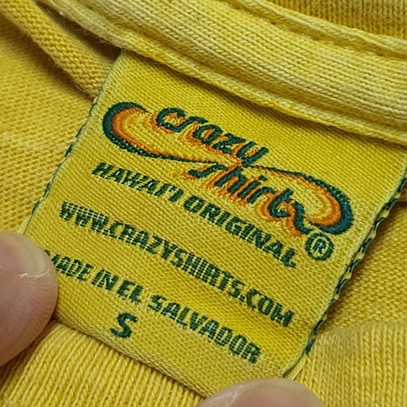 Crazy Shirts Yellow Catnapple Graphic T-Shirt Dole Pinapple Plantation Size S - Picture 6 of 10